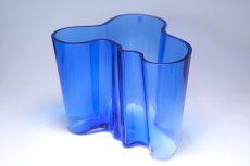 画像5: iittala/イッタラ/ALVAR AALTO/Savoy vas/アルヴァ・アアルトコレクション ベース/H16cm/廃盤色ブルー (5)