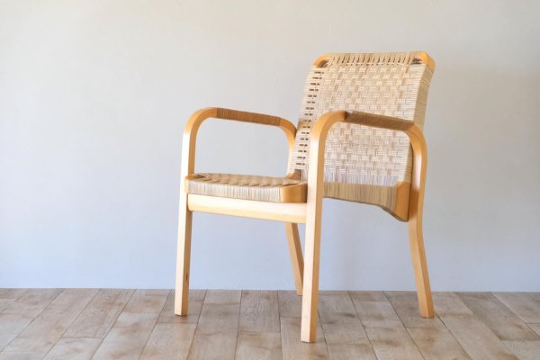 北欧ビンテージ家具/artek/アルテック/フィンランド/Alvar Aalto/No.45/アームチェア ラタン