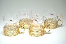 画像1: iittala/イッタラ/TSAIKKA/ツァイッカ/ゴールドホルダー&クリアグラス (1)