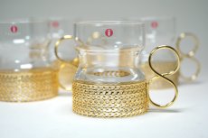 画像2: iittala/イッタラ/TSAIKKA/ツァイッカ/ゴールドホルダー&クリアグラス (2)