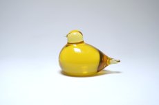 画像1: 北欧アートガラス/ビンテージガラス/Oiva Toikka/オイバ・トイッカ/iittala/イッタラ/Birds/バード/Pulmu/1990/イエロー (1)