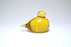 画像4: 北欧アートガラス/ビンテージガラス/Oiva Toikka/オイバ・トイッカ/iittala/イッタラ/Birds/バード/Pulmu/1990/イエロー (4)