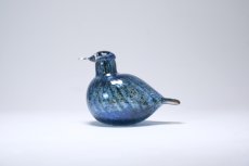 画像1: 北欧アートガラス/ビンテージガラス/Oiva Toikka/オイバ・トイッカ/iittala/イッタラ/Birds/バード/1990年/ラスターブルー (1)